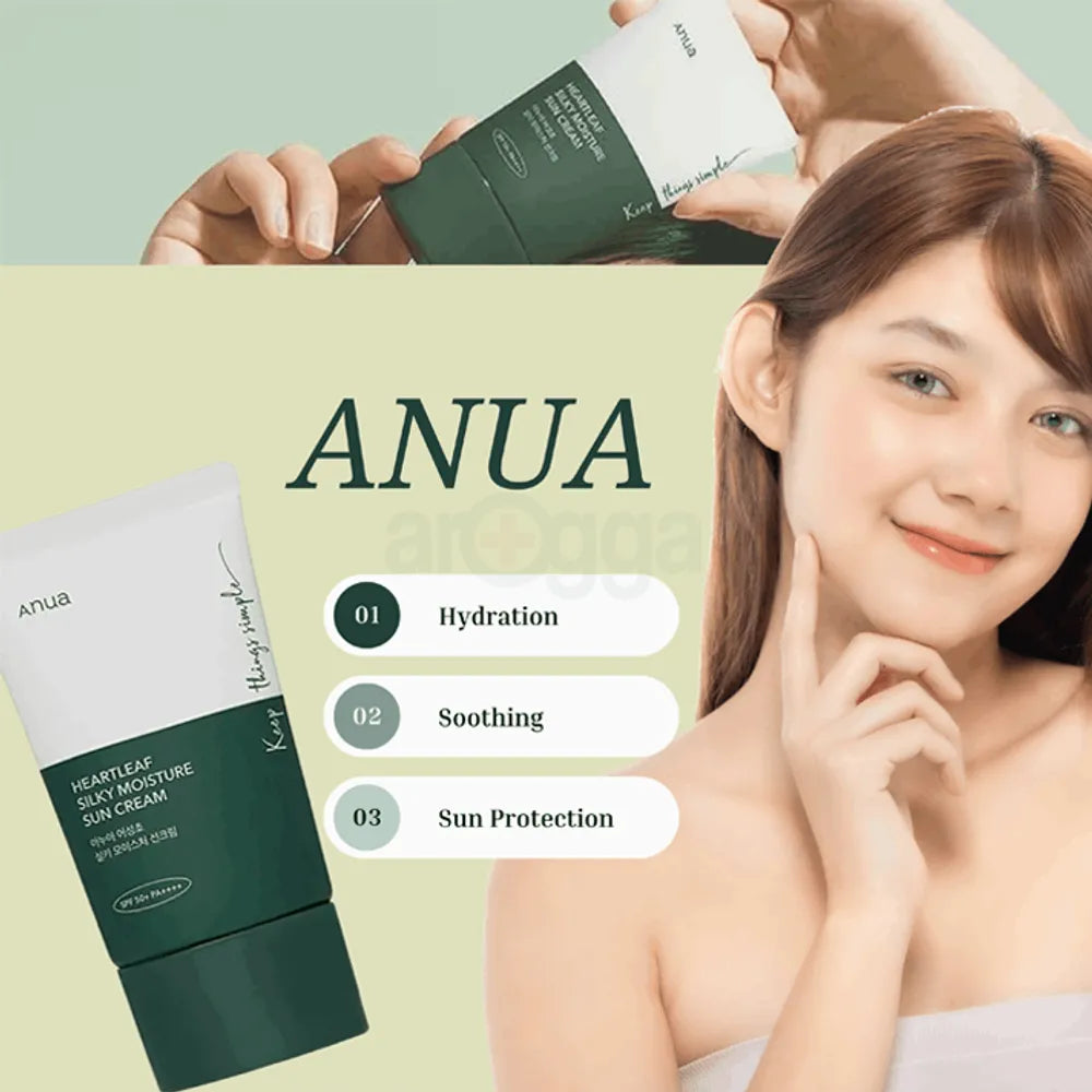 Heartleaf silky moisturizer sun cream spf+ PA+++